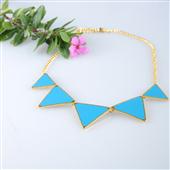 Tiangle necklace(light blue)